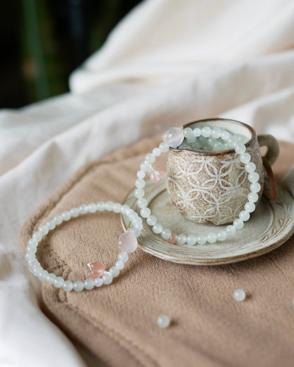 聽泉 | White tea bracelet