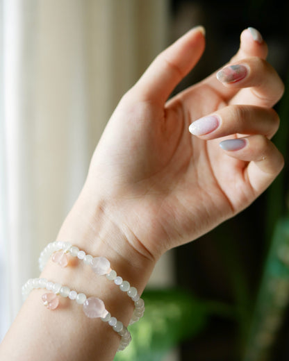 聽泉 | White tea bracelet
